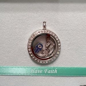 Pendent with floating charms inside - Jewish Based